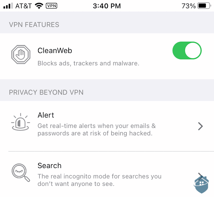Surfshark Mobile App Features