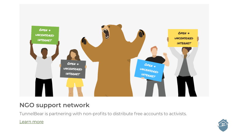 TunnelBear Free accounts for activists