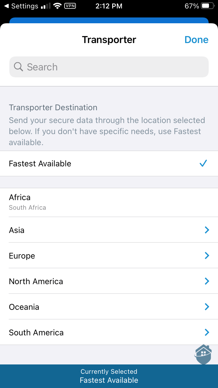 Encrypt.me's app settings are similar to the desktop version.