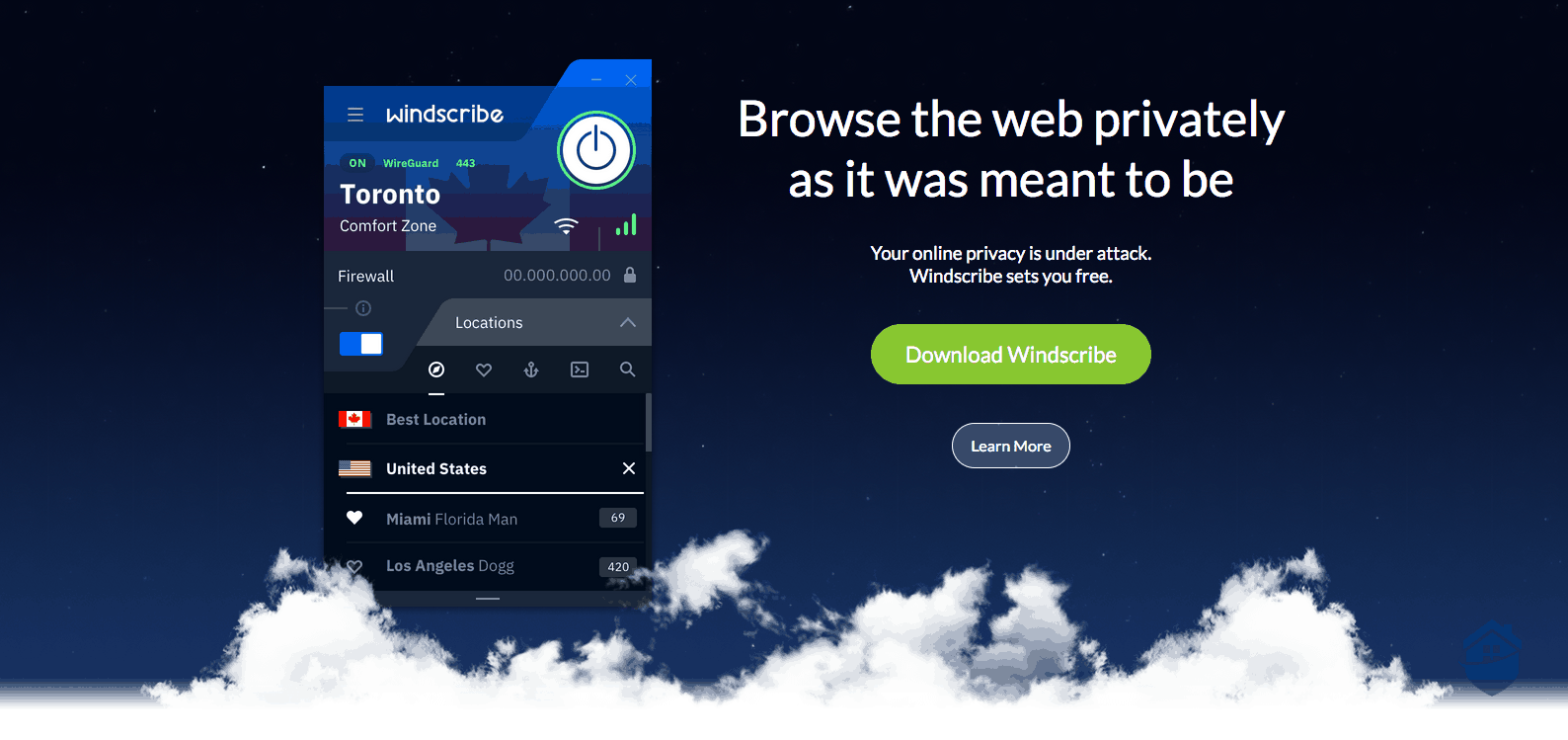 Hit that download button and you can try Windscribe for free