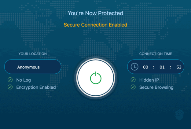 Ivacy VPN Dashboard