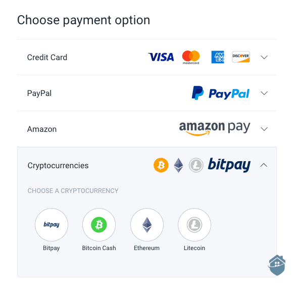 Private Internet Access cryptocurrency payment options