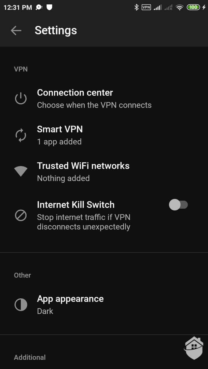 The Android Hotspot Shield app gives you plenty of control over your security