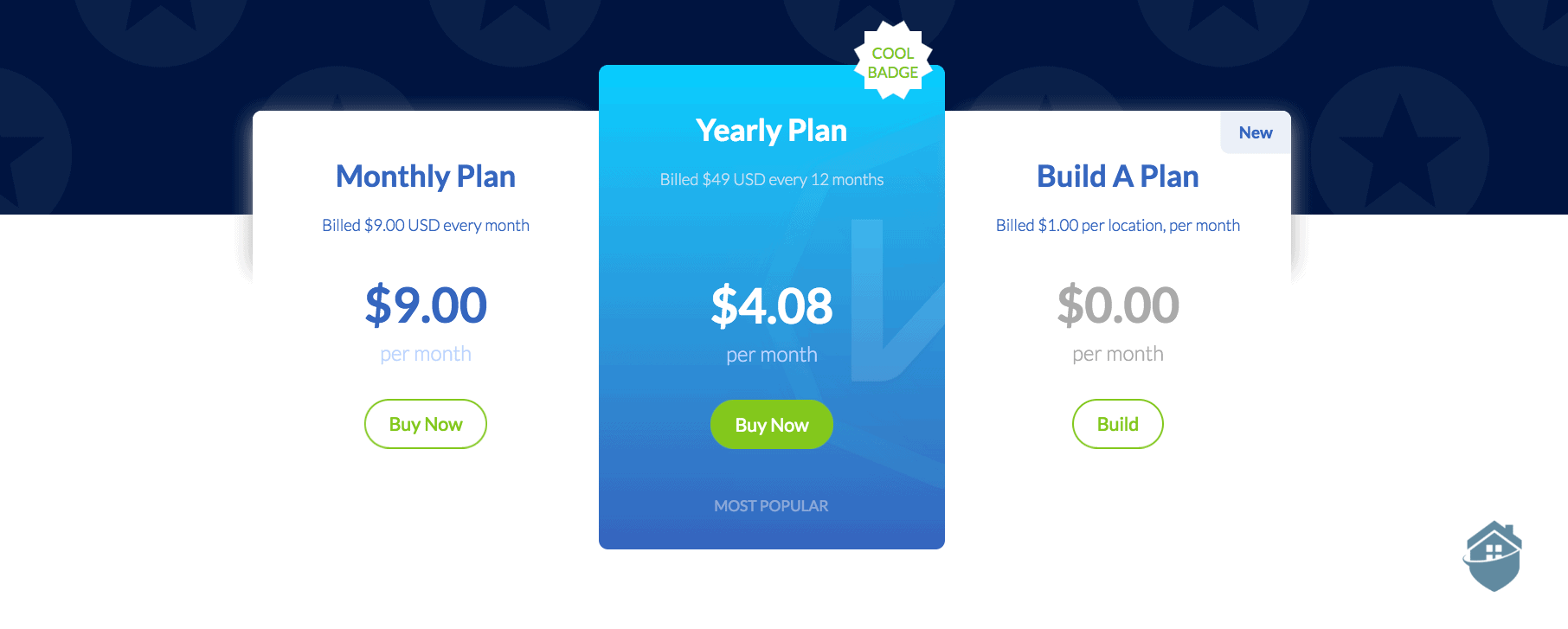 Windscribe has an à la carte plan and a free plan (not visible here).