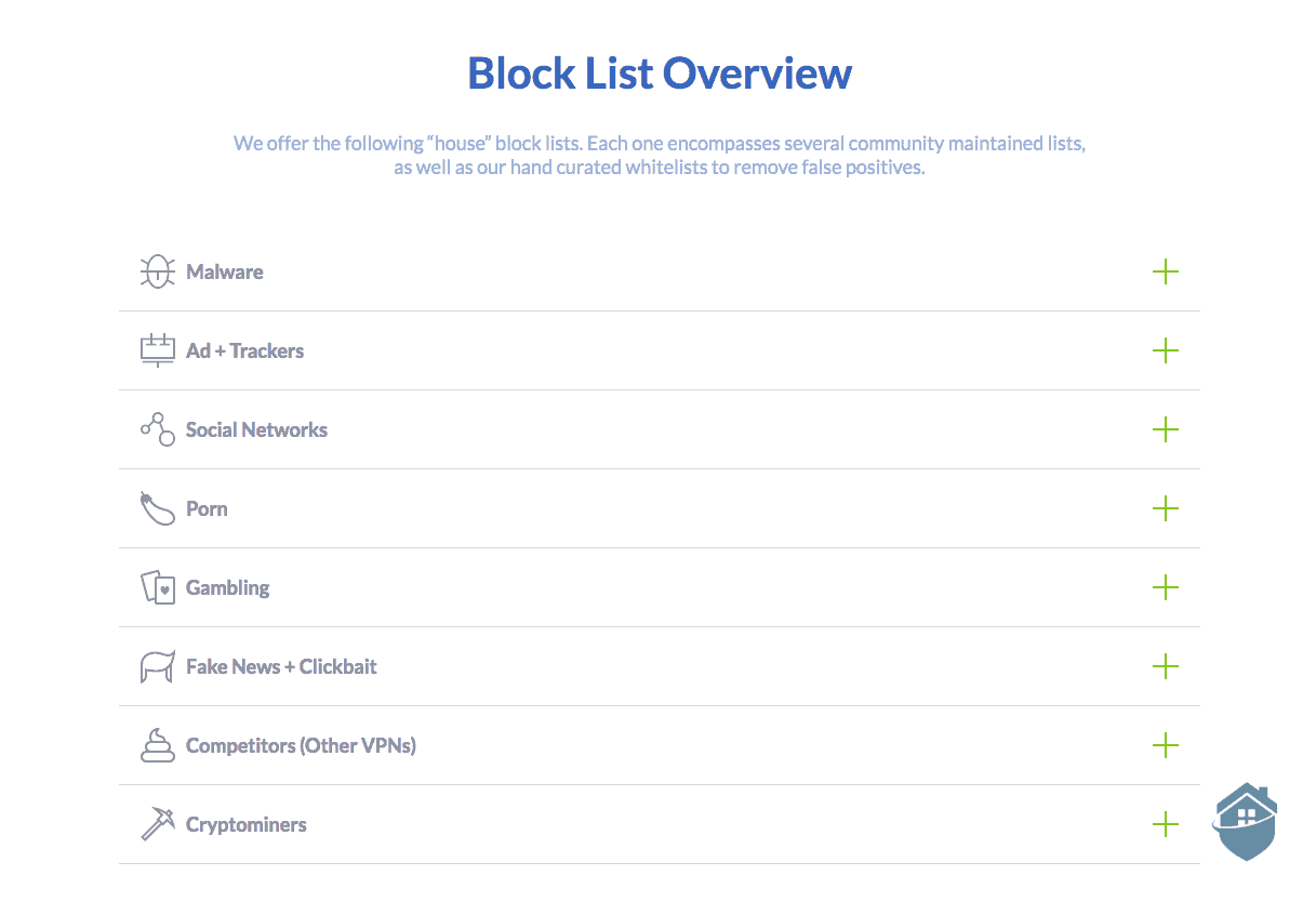 Windscribe’s DNS filtering lets you block most kinds of malware by content category.