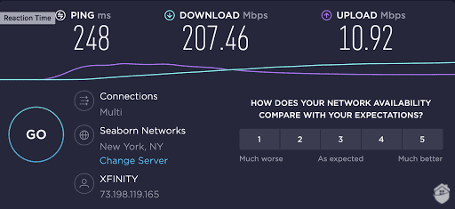 KeepSolid VPN speed test. Hello, Vienna, Austria.