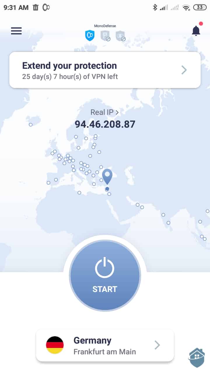 The KeepSolid VPN mobile app
