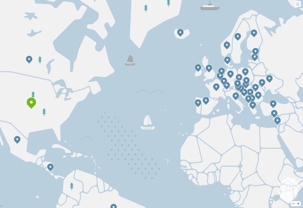 NordVPN’s new desktop app gives you a really nice view of the world with trees and boats but no bears