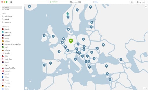 NordVPN Map