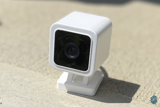 Wyze Cam V3 on Cement Closeup