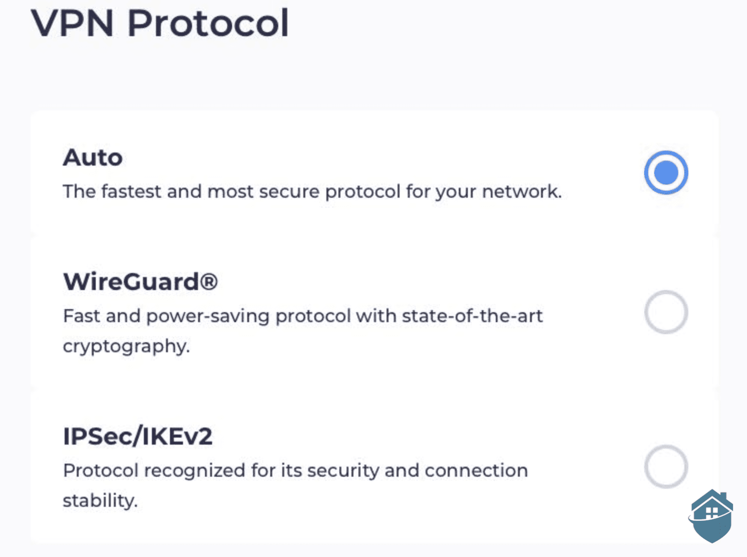 Atlas VPN procols available on iPhone