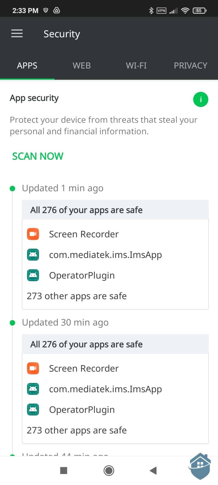 Lookout Protection scans apps and files