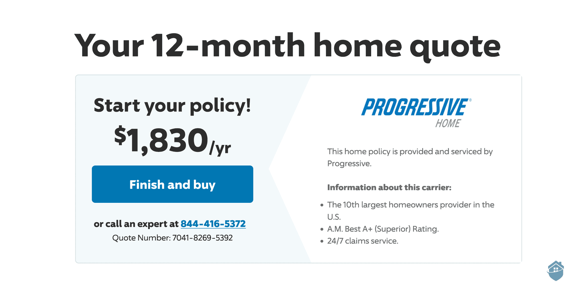More property coverage drove my Progressive premium up.