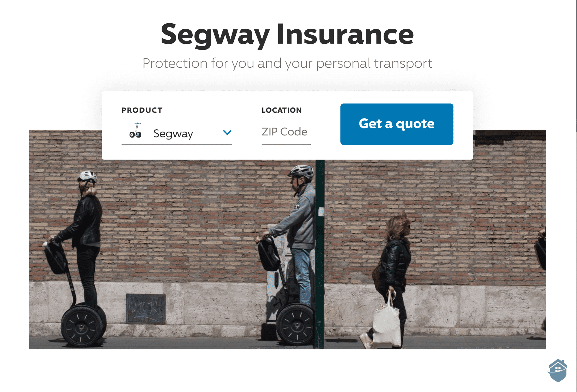 Glide protected with Progressive Segway insurance.