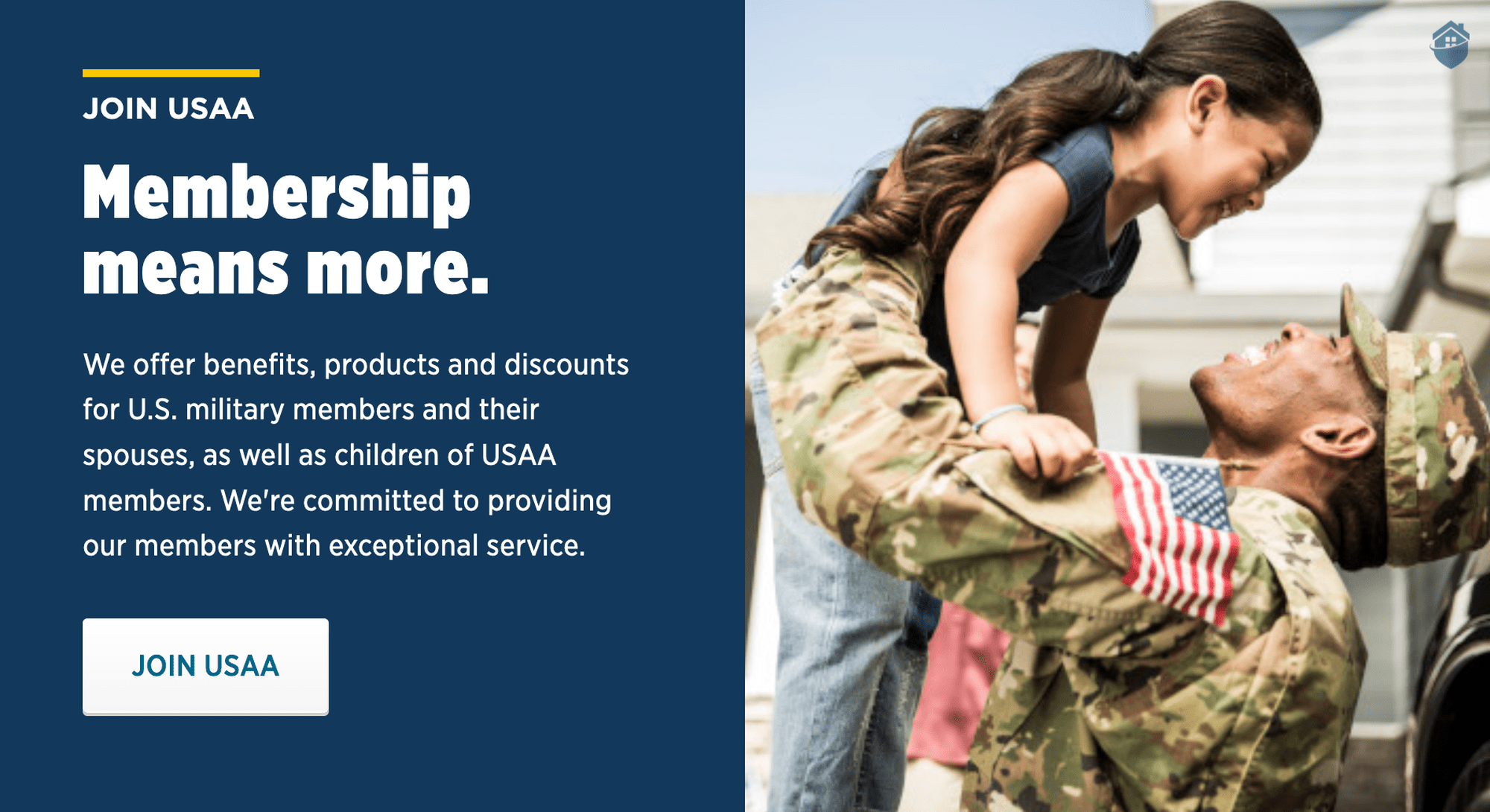 USAA membership is available to military service members and their families