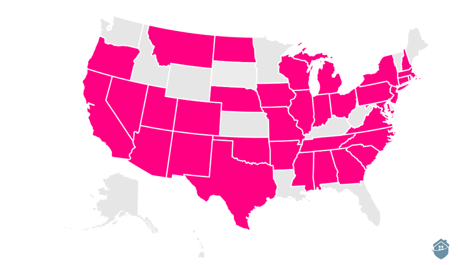 States where Lemonade provides homeowners insurance.