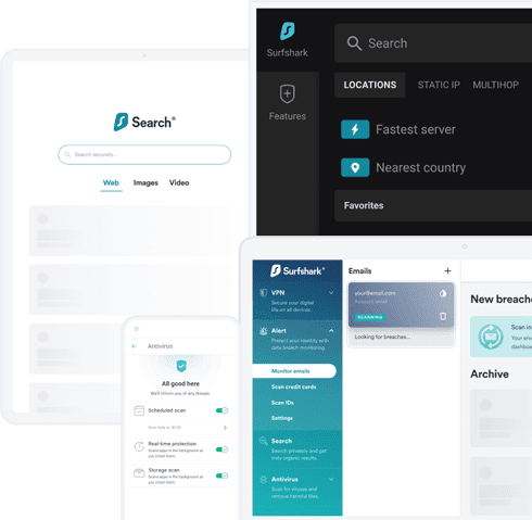 Surfshark interface