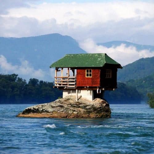 Serbian boulder home