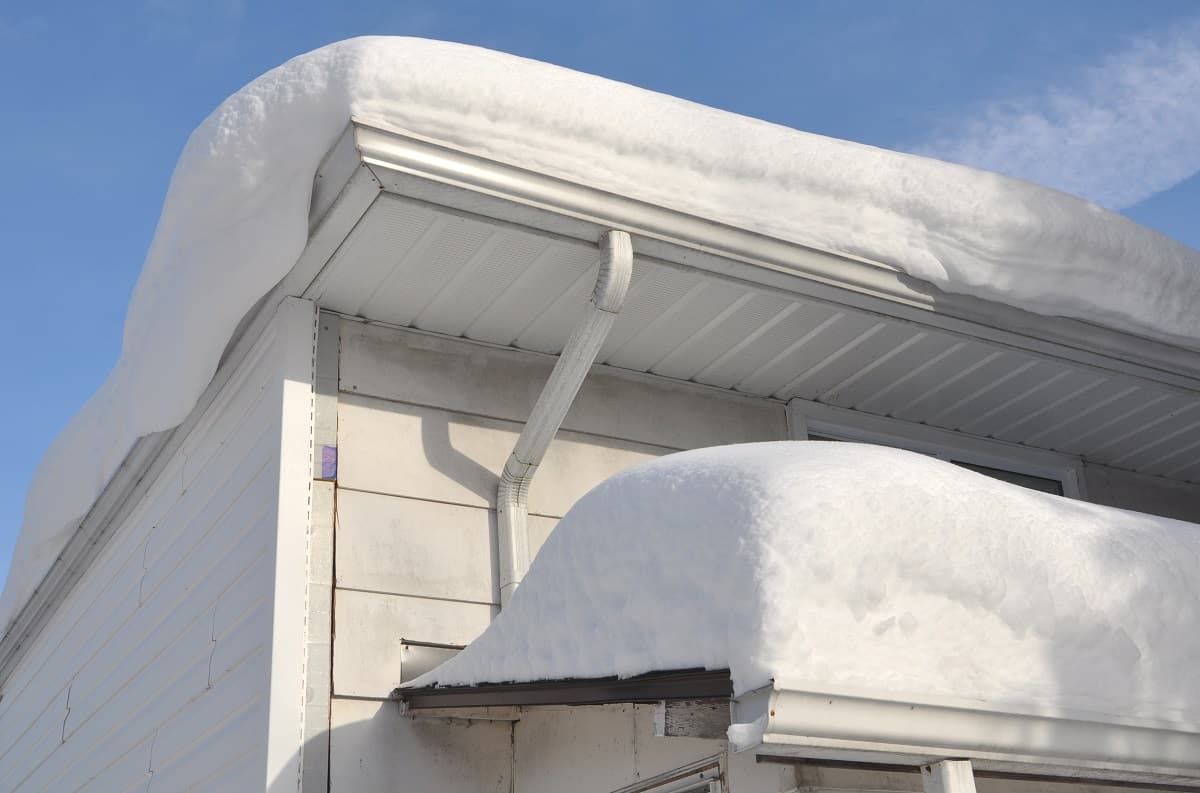 snow on roof