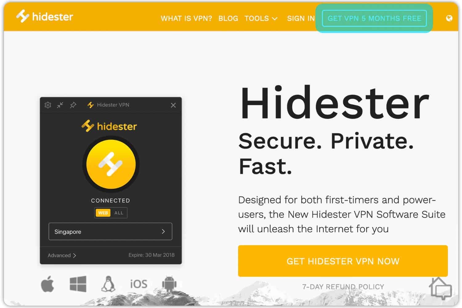 This is not the Hidester VPN I was looking for.
