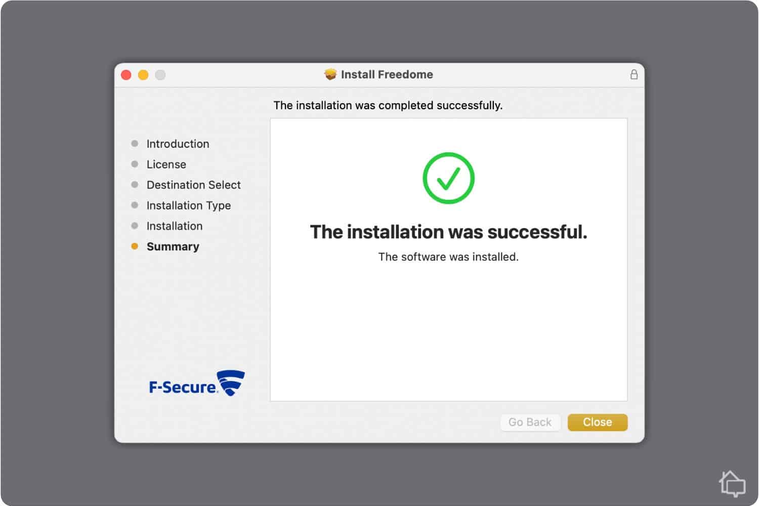 With F-Secure, I was up and running in under 120 seconds