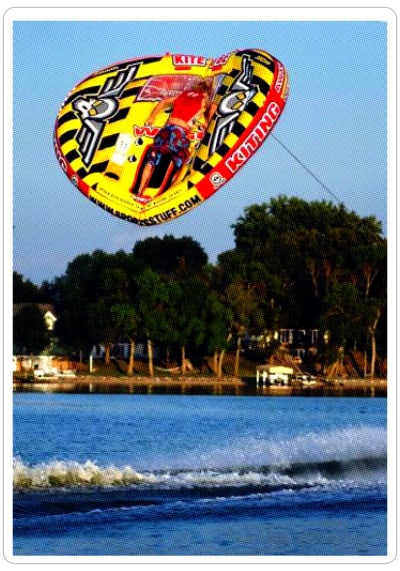 Wego Kite Tube in action, courtesy of the Mankato Free Press