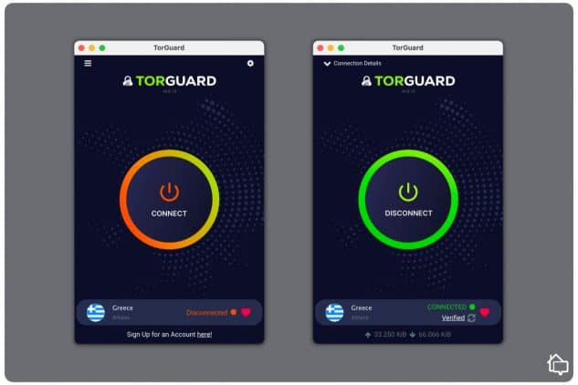 Press the heart and you can save your favorite TorGuard VPN connections for later.