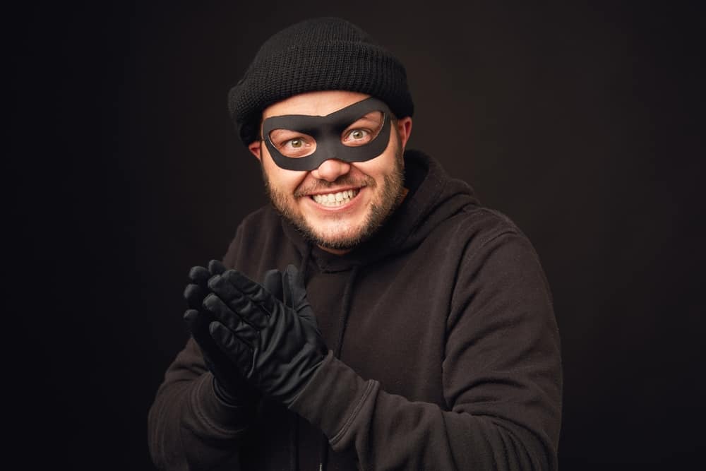 Man dressed as a thief