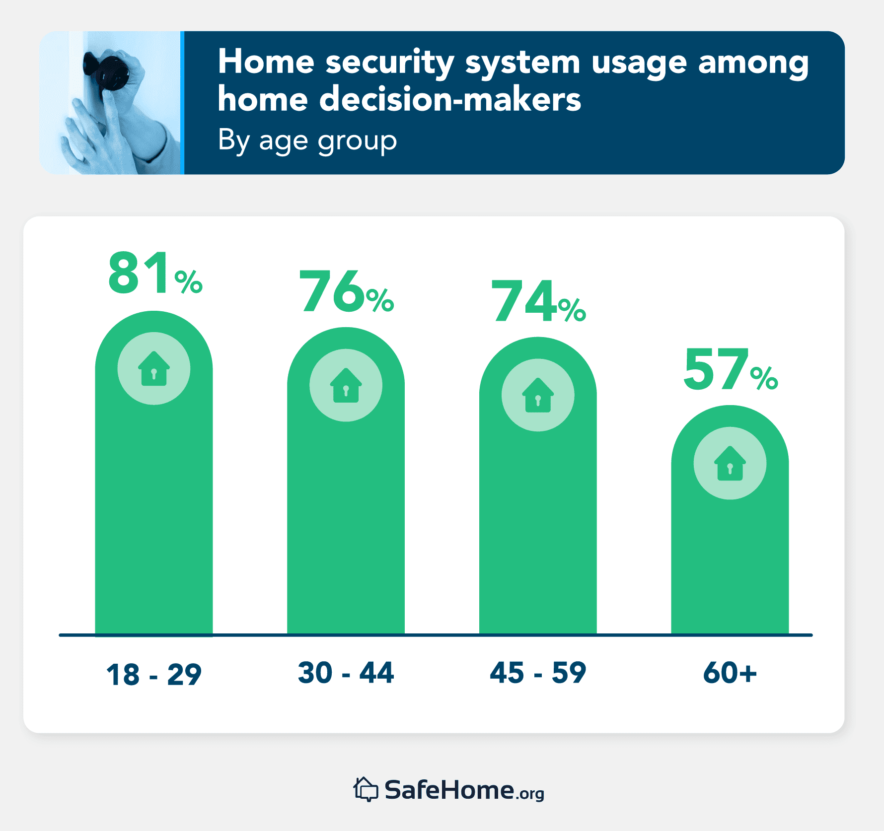 Home security system usage among home decision makers