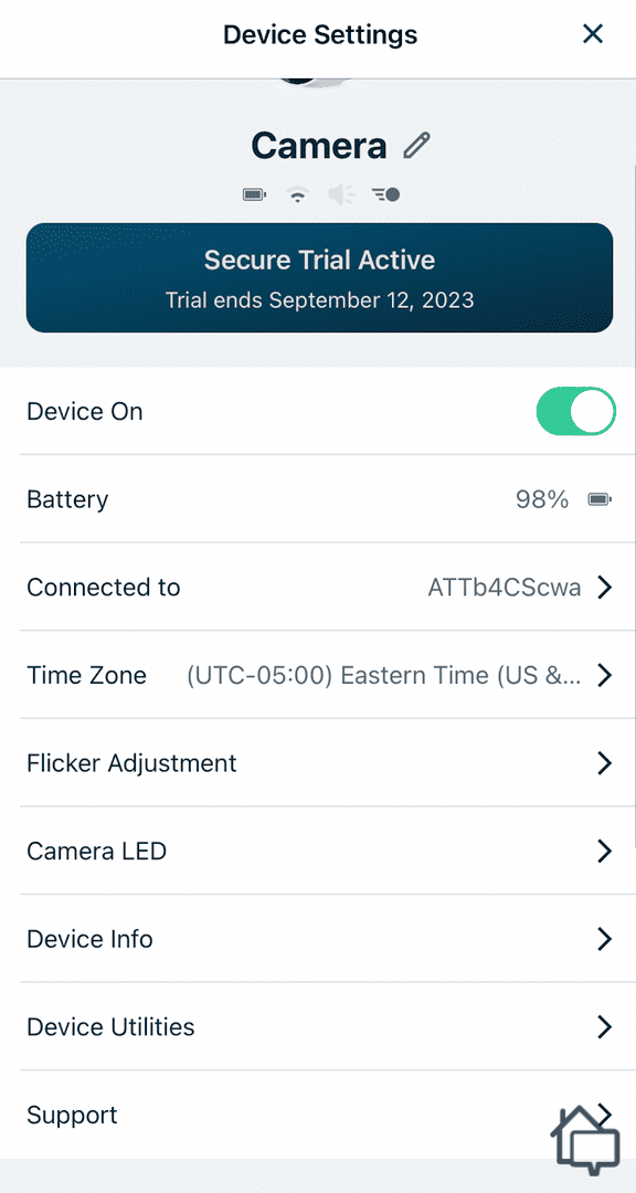 The Arlo Pro 4’s settings