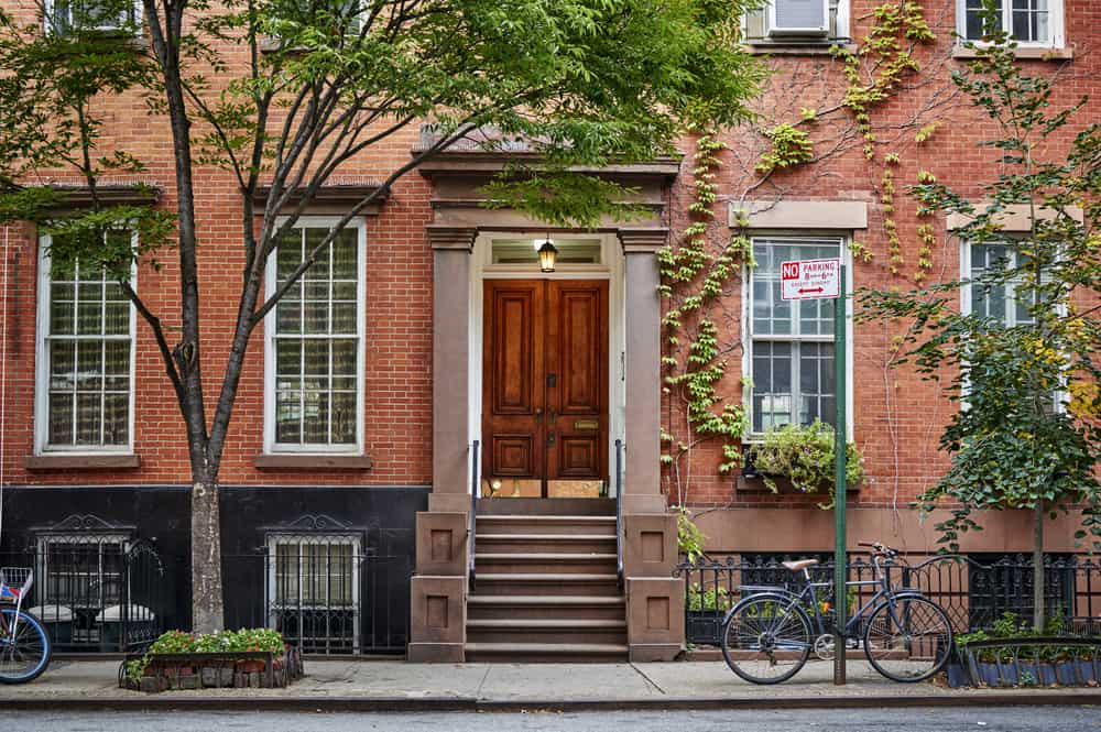 The front door of an apartment