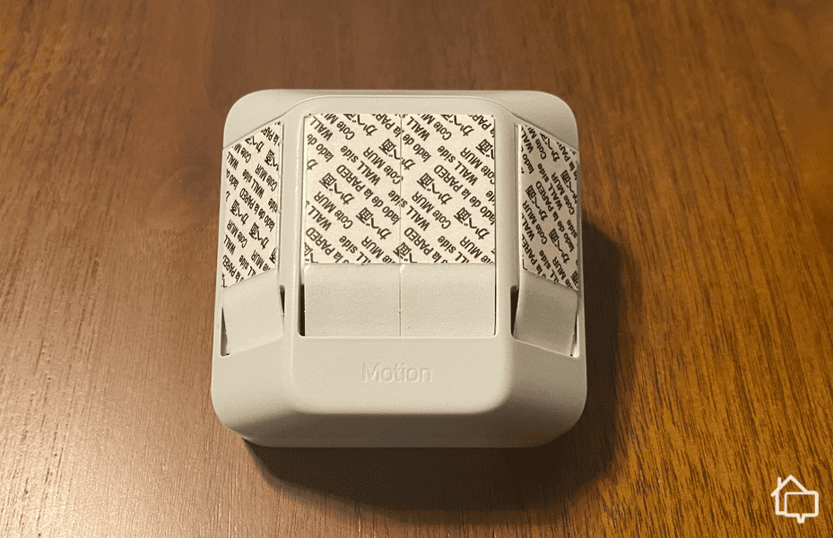 The Command Strips on the back of SimpliSafe's motion detector.