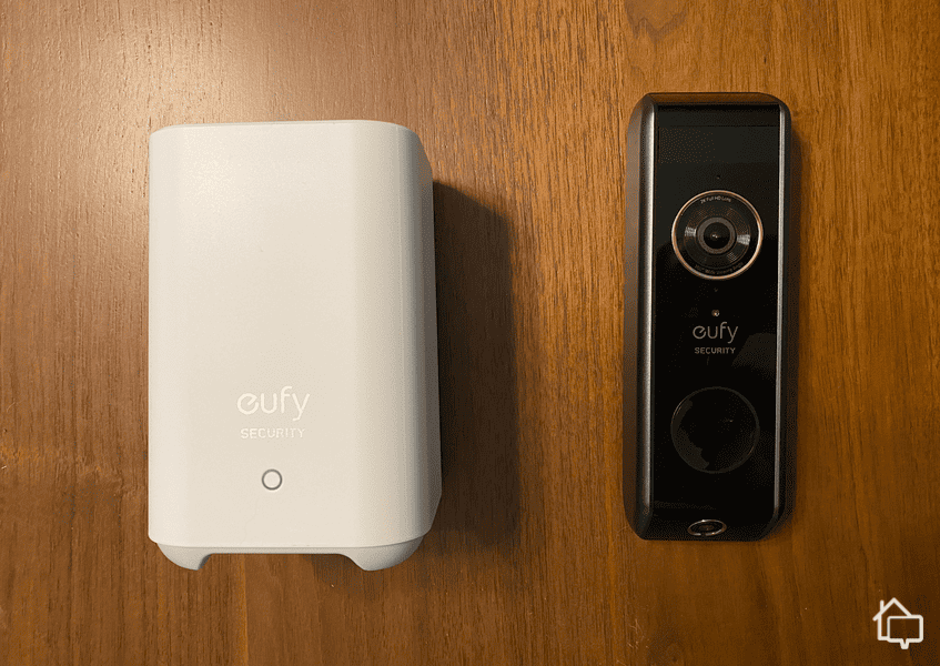 The Eufy Dual Video Doorbell and the Home Unit.