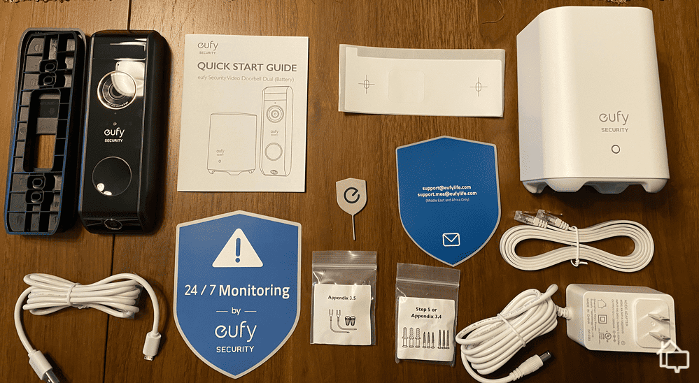 Everything that comes in the Eufy Dual box.