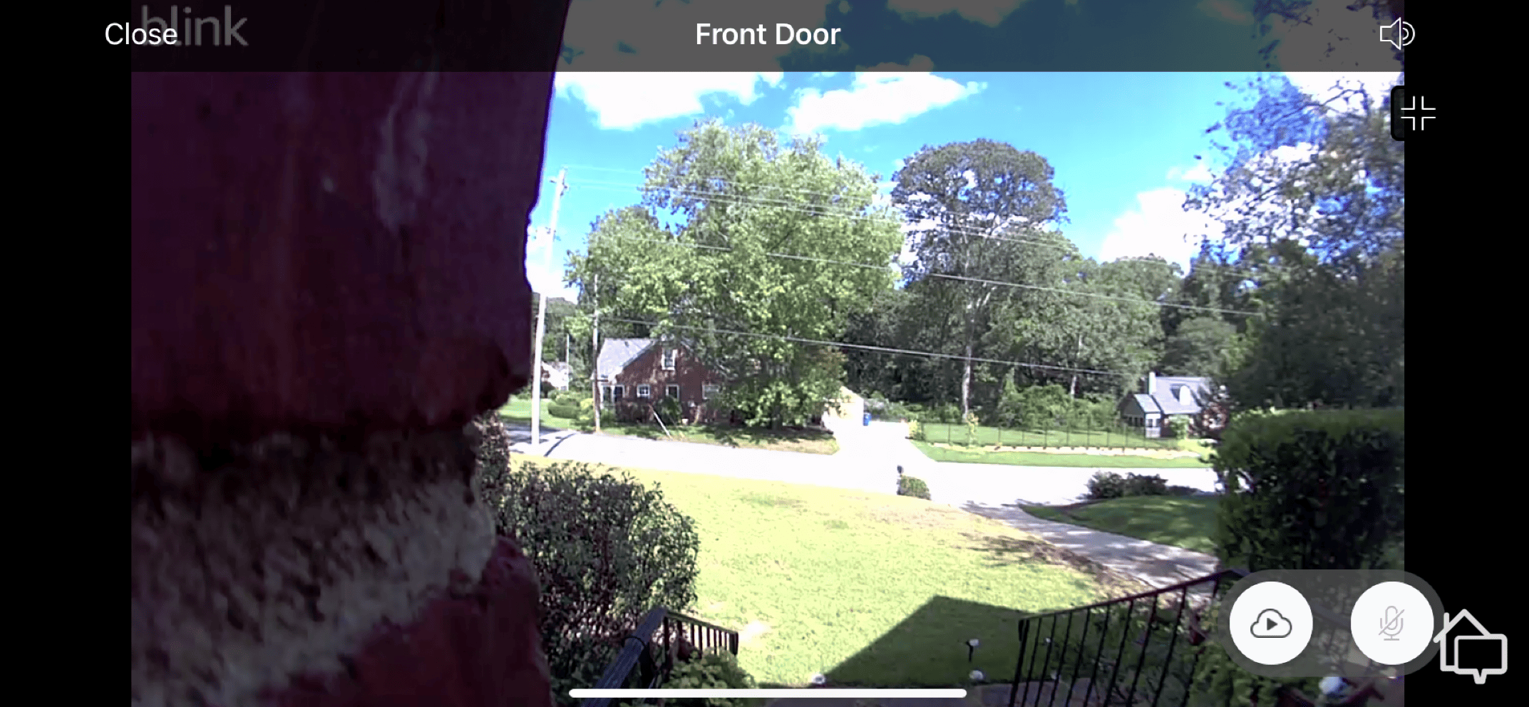 It’s a little difficult to see underneath the doorbell where packages usually end up.