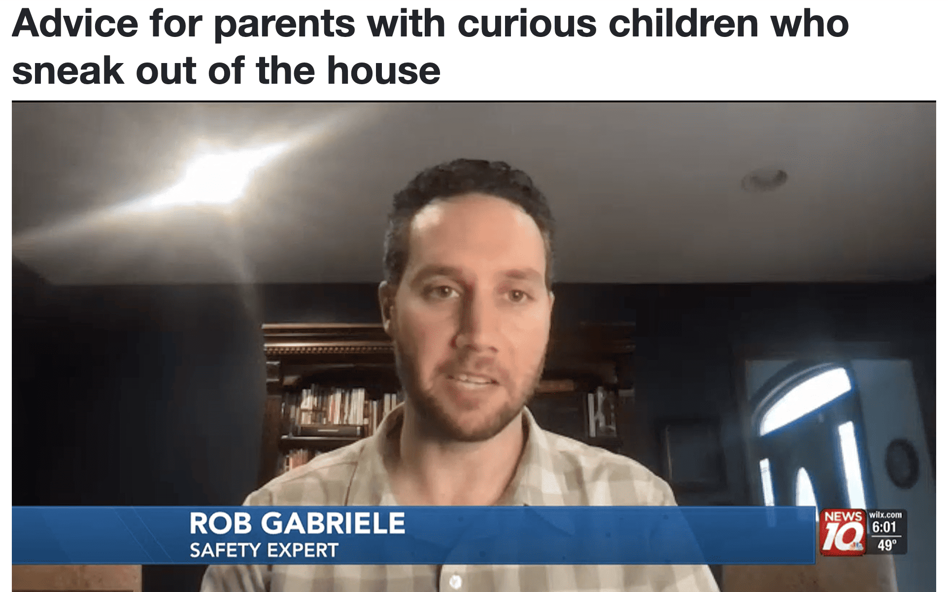 Rob Gabriele on WILX Channel 10 News