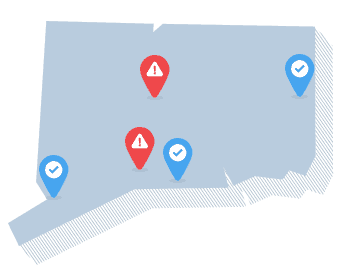 Connecticut state map