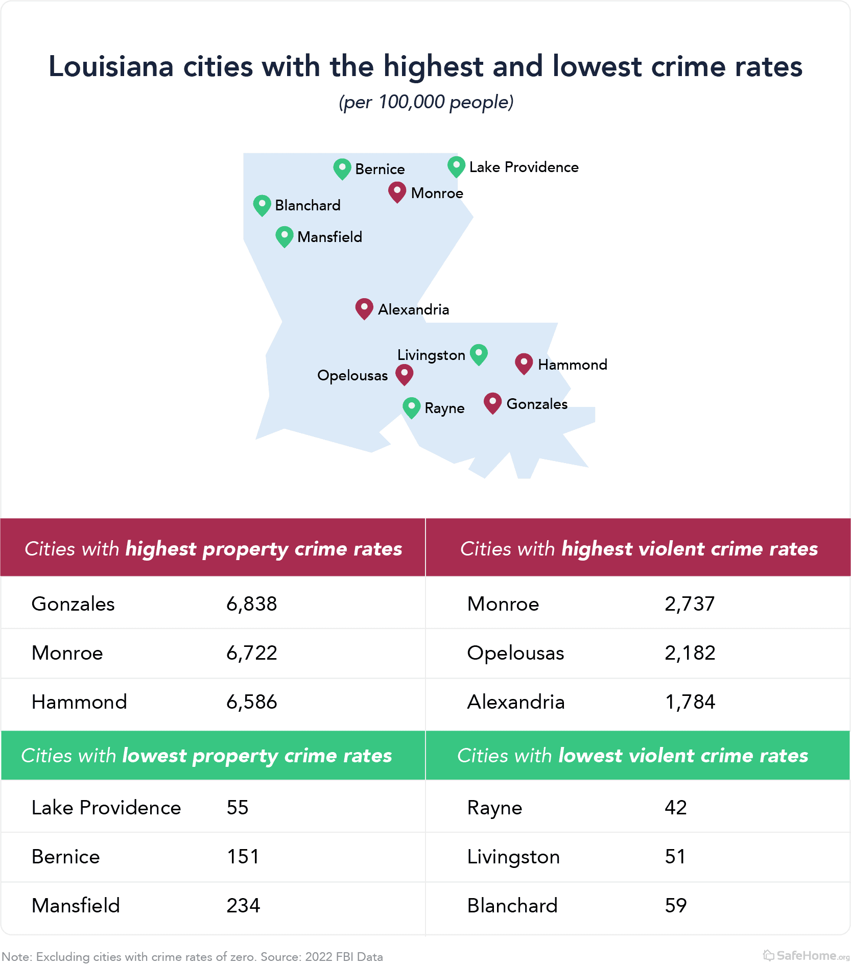Louisiana city map