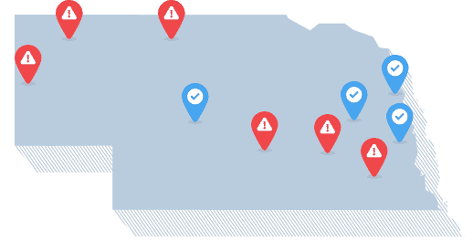 Nebraska state map