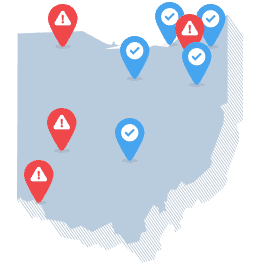 Ohio state map