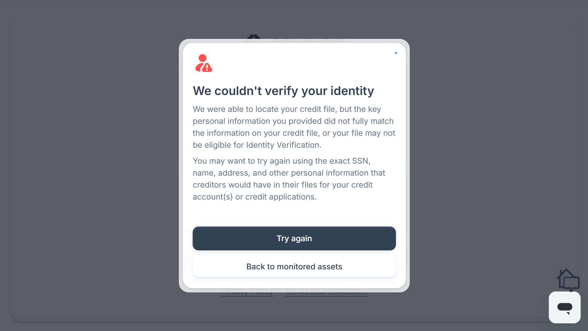 We needed help from Coveron’s support to verify our identity and activate Coveron’s credit monitoring features We needed help from Coveron’s support to verify our identity and activate Coveron’s credit monitoring features